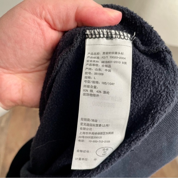 Y2K Hollister Spellout Hoodie Black and Orange Size Large - Picture 3 of 8